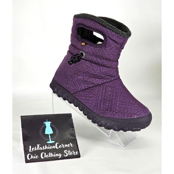 Bogs Kid's Eggplant Bmoc Waterproof Insulated  Fleck Boot Size 4 Young 283 - Picture 14 of 16